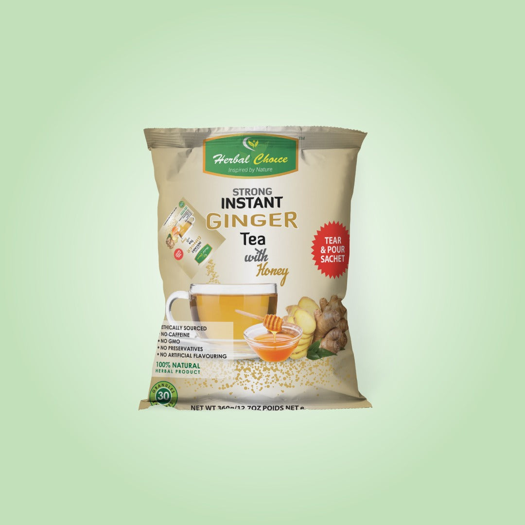 Strong Instant Ginger Tea with Honey Granules-Tea-Crownherbalproducts
