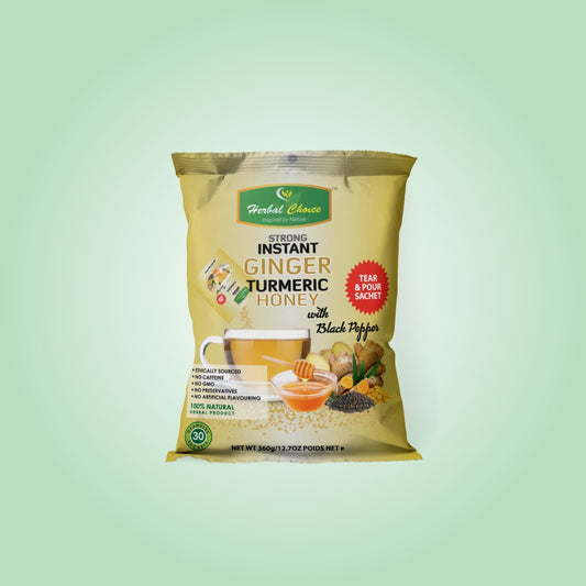 Strong Instant Ginger Turmeric with Black Pepper, with Honey Granules
